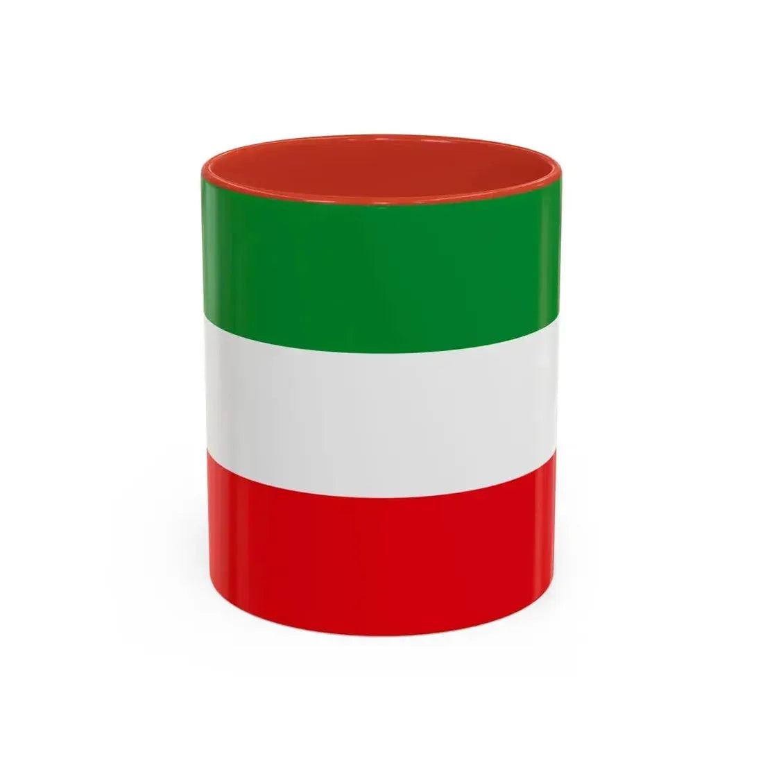 Flag of North Rhine Westphalia Germany - Accent Coffee Mug 11oz Red - Go Mug Yourself