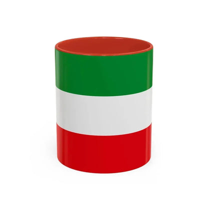 Flag of North Rhine Westphalia Germany - Accent Coffee Mug 11oz Red - Go Mug Yourself