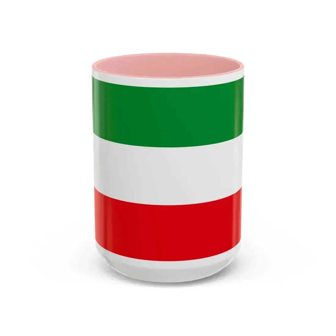 Flag of North Rhine Westphalia Germany - Accent Coffee Mug 15oz Pink - Go Mug Yourself