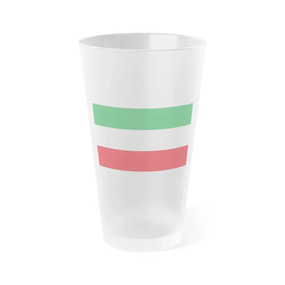 Flag of North Rhine Westphalia Germany - Frosted Pint Glass 16oz 16oz Frosted - Go Mug Yourself