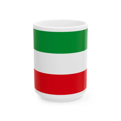 Flag of North Rhine Westphalia Germany - White Coffee Mug 15oz - Go Mug Yourself