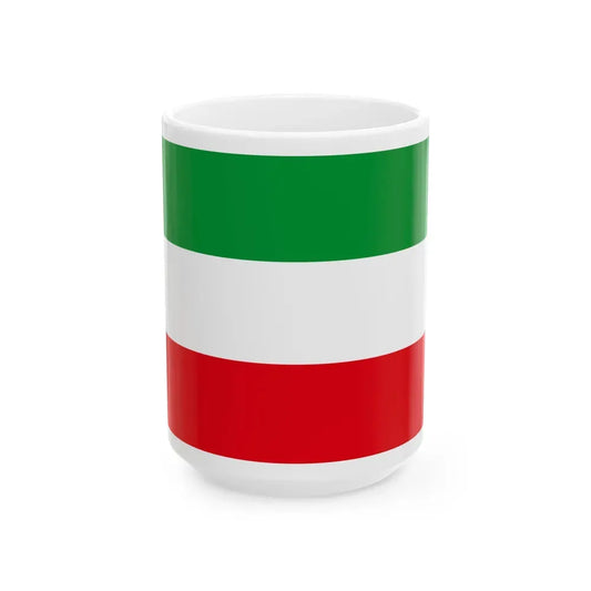 Flag of North Rhine Westphalia Germany - White Coffee Mug 15oz - Go Mug Yourself