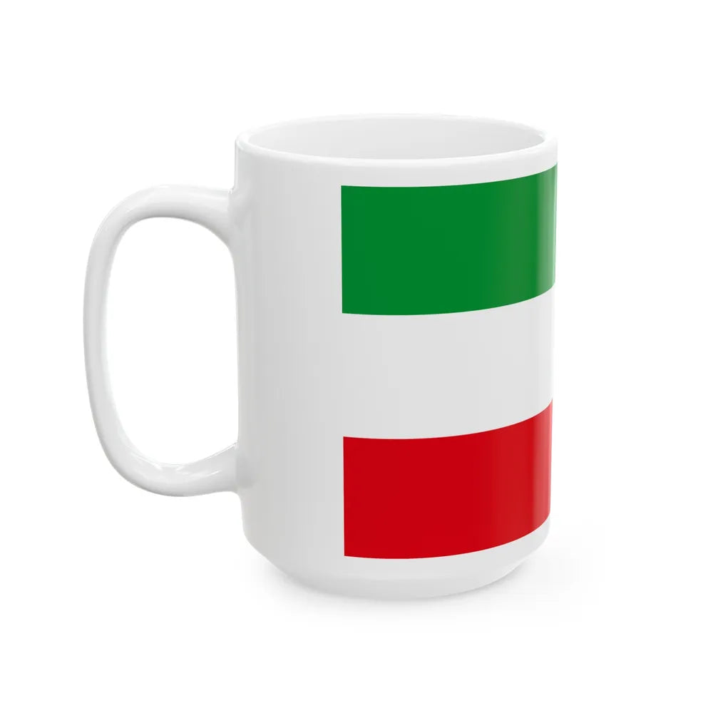 Flag of North Rhine Westphalia Germany - White Coffee Mug-Go Mug Yourself