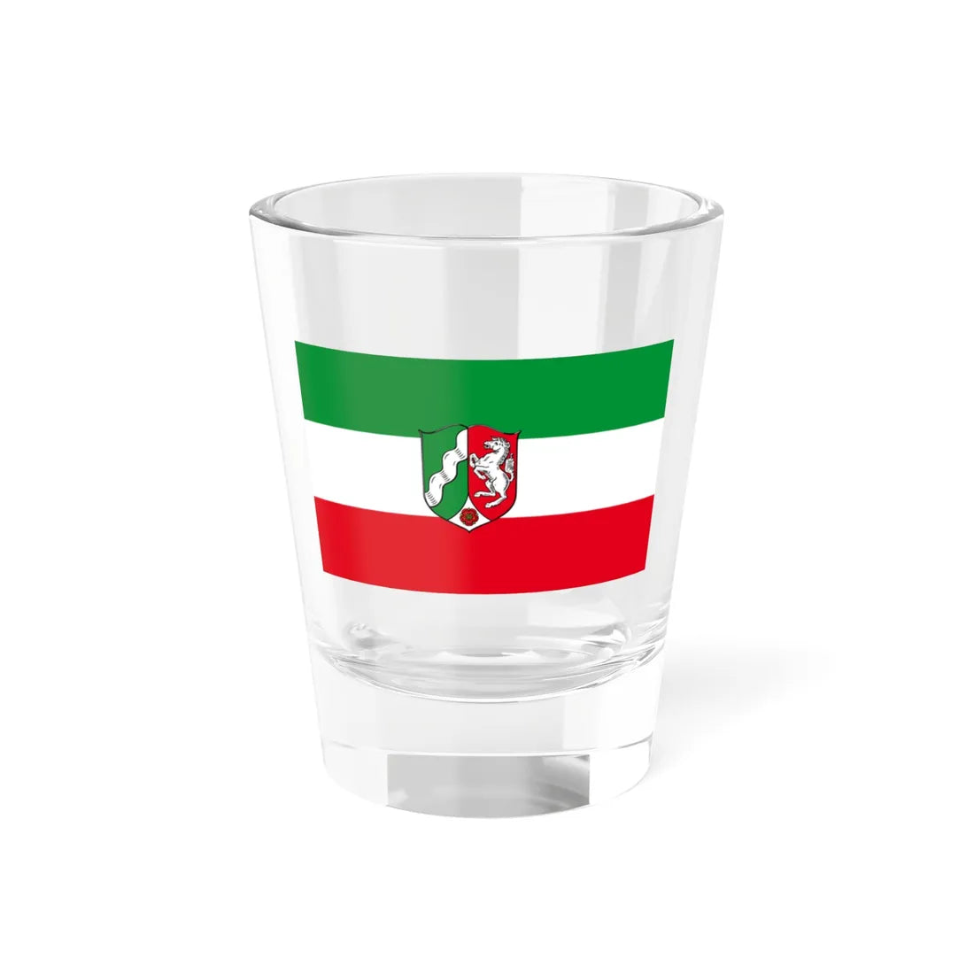 Flag of North Rhine-Westphalia state (Germany) Shot Glass 1.5oz 1.5oz - Go Mug Yourself