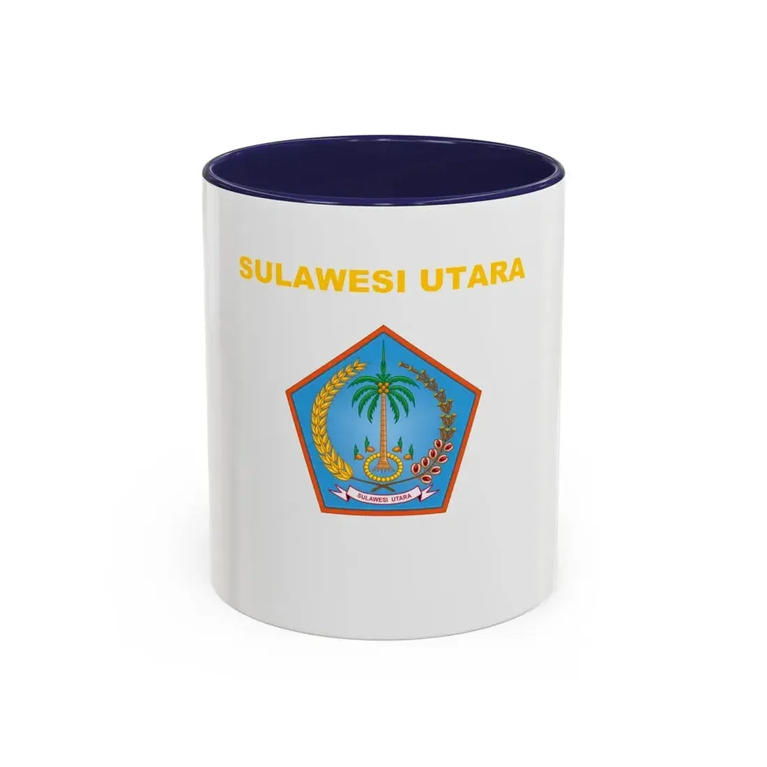Flag of North Sulawesi Indonesia - Accent Coffee Mug 11oz Navy - Go Mug Yourself