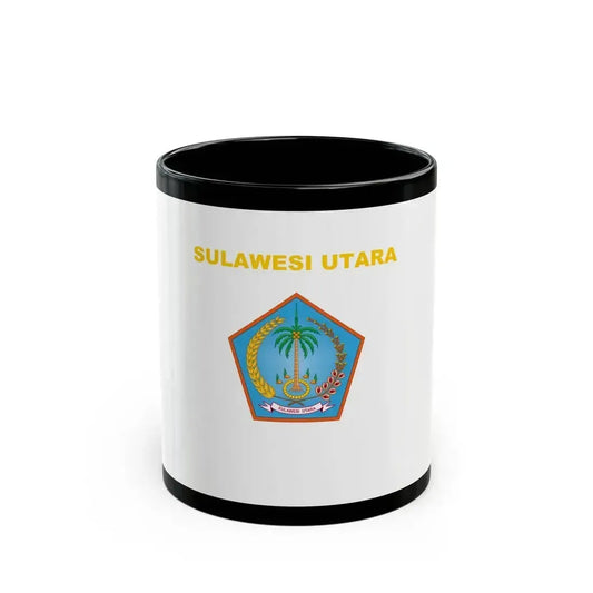 Flag of North Sulawesi Indonesia - Black Coffee Mug 11oz - Go Mug Yourself