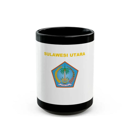 Flag of North Sulawesi Indonesia - Black Coffee Mug 15oz - Go Mug Yourself