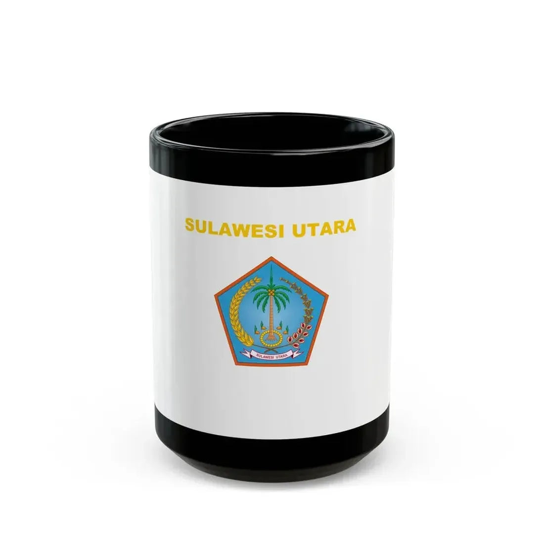 Flag of North Sulawesi Indonesia - Black Coffee Mug 15oz - Go Mug Yourself