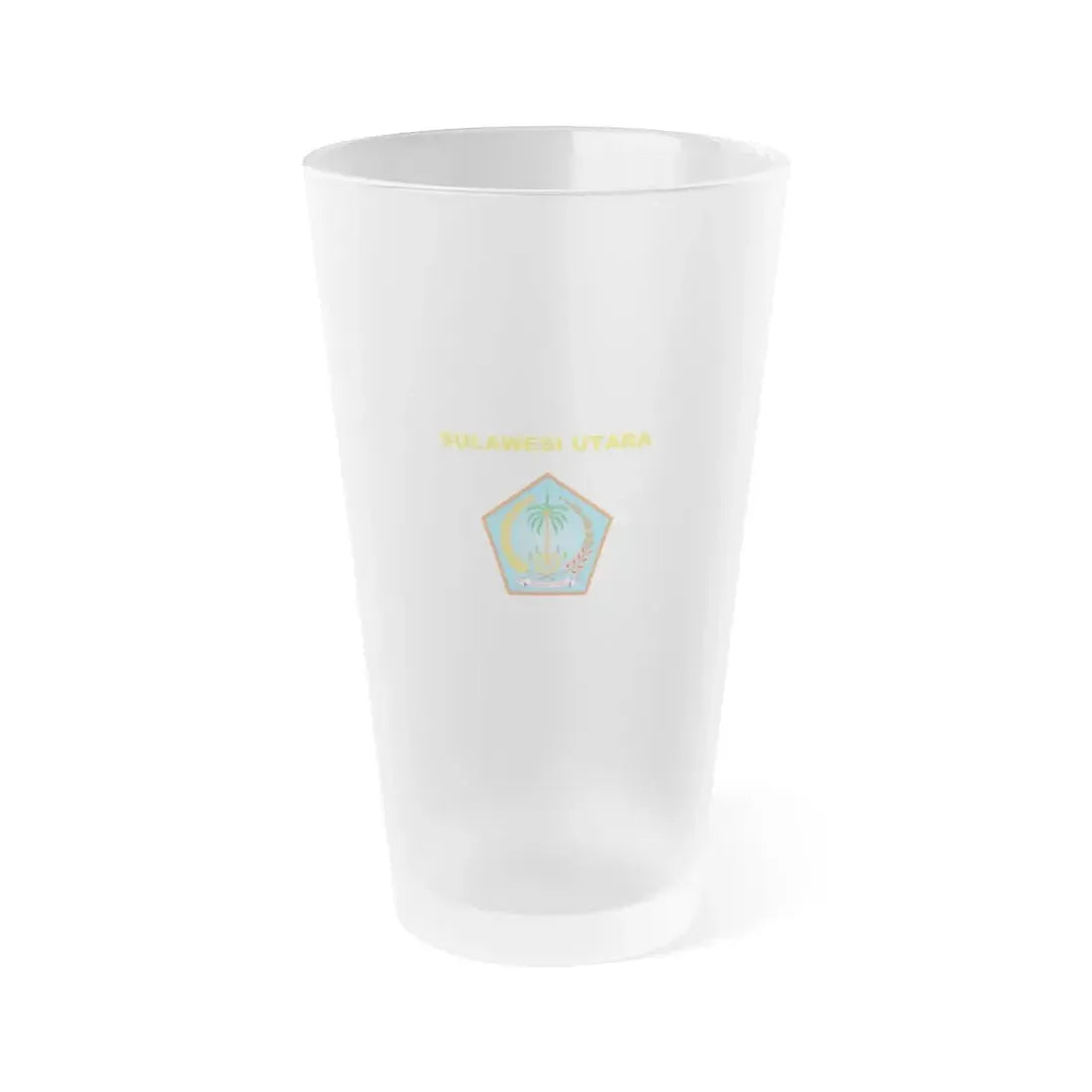 Flag of North Sulawesi Indonesia - Frosted Pint Glass 16oz 16oz Frosted - Go Mug Yourself