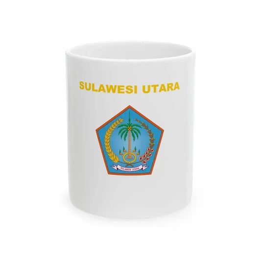 Flag of North Sulawesi Indonesia - White Coffee Mug 11oz - Go Mug Yourself