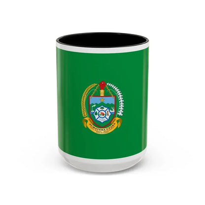 Flag of North Sumatra Indonesia - Accent Coffee Mug 15oz Black - Go Mug Yourself