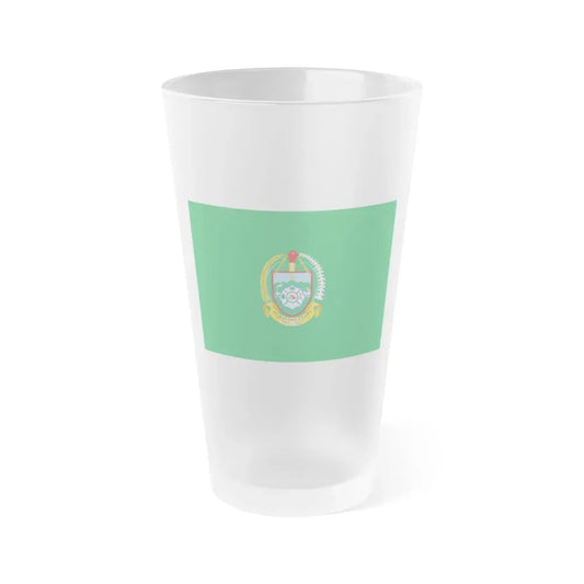 Flag of North Sumatra Indonesia - Frosted Pint Glass 16oz 16oz Frosted - Go Mug Yourself