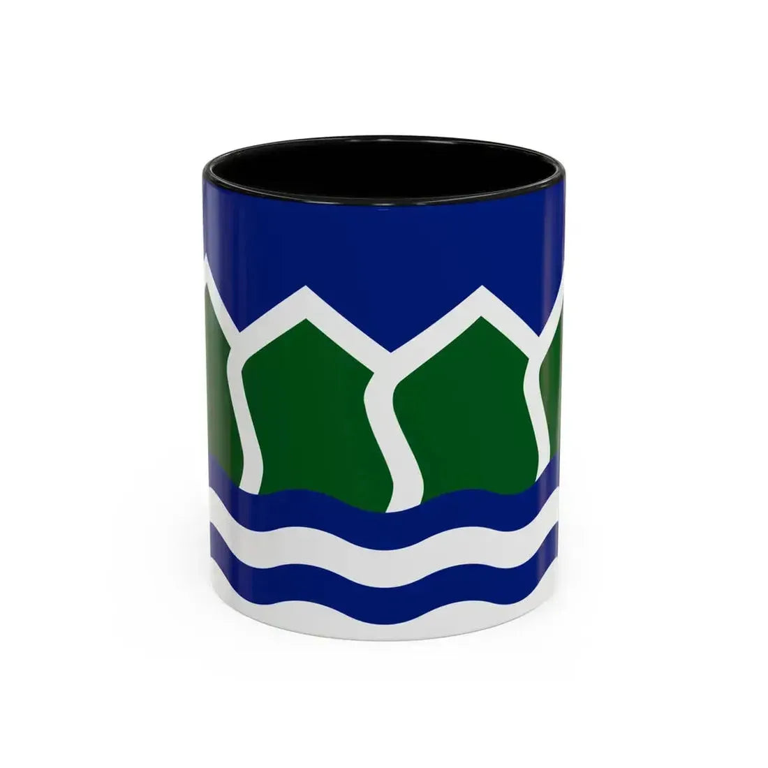 Flag of North Vancouver British Columbia district municipality Canada - Accent Coffee Mug 11oz Black - Go Mug Yourself