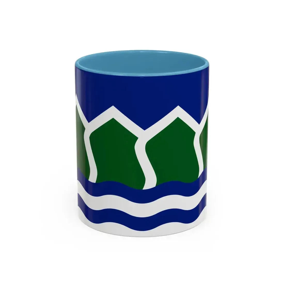 Flag of North Vancouver British Columbia district municipality Canada - Accent Coffee Mug 11oz Light Blue - Go Mug Yourself