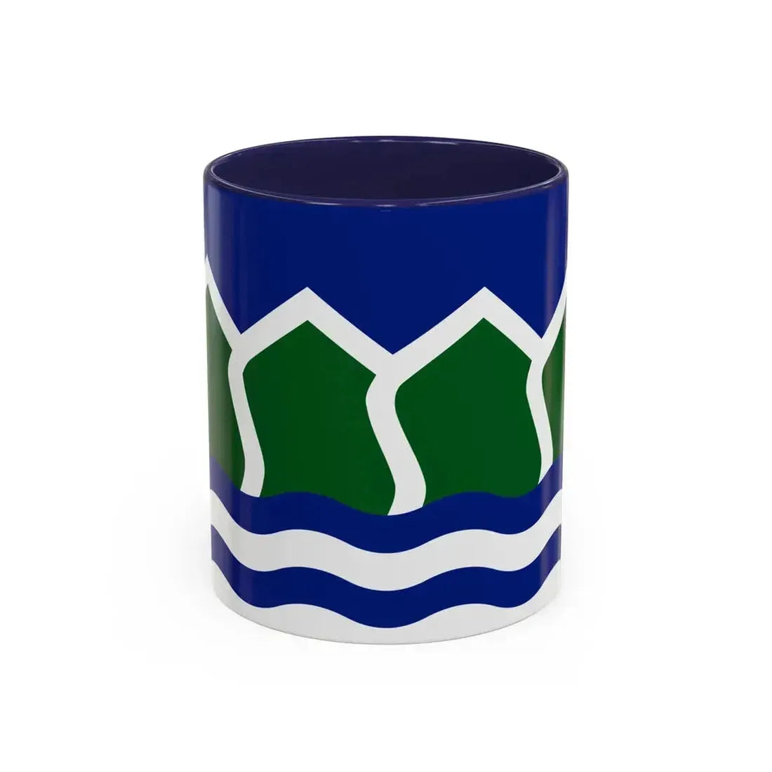 Flag of North Vancouver British Columbia district municipality Canada - Accent Coffee Mug 11oz Navy - Go Mug Yourself
