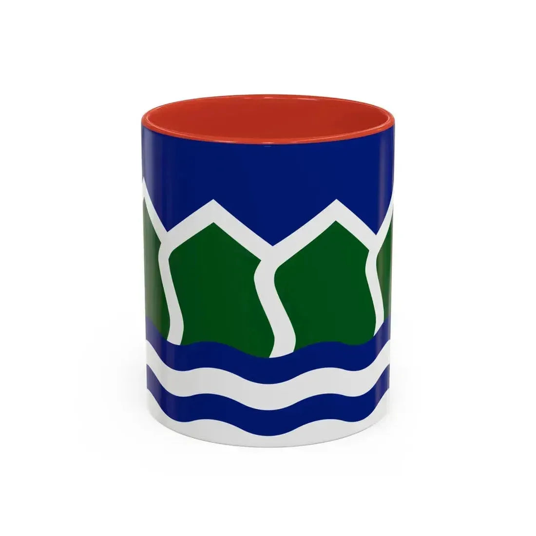 Flag of North Vancouver British Columbia district municipality Canada - Accent Coffee Mug 11oz Red - Go Mug Yourself