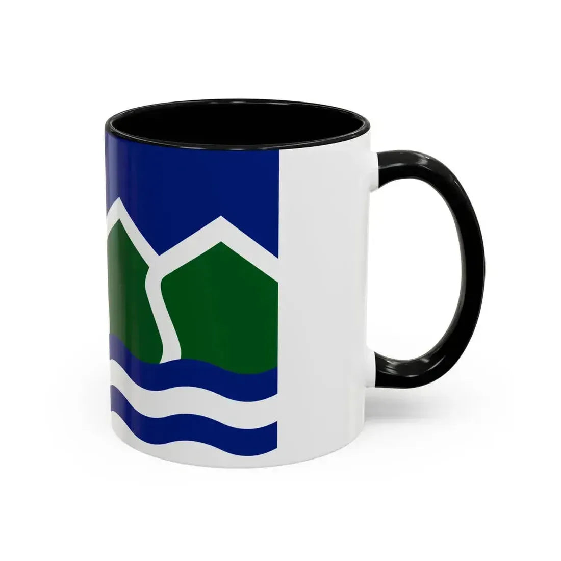 Flag of North Vancouver British Columbia district municipality Canada - Accent Coffee Mug - Go Mug Yourself