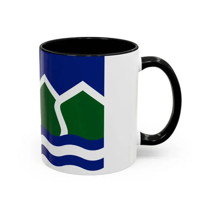 Flag of North Vancouver British Columbia district municipality Canada - Accent Coffee Mug - Go Mug Yourself