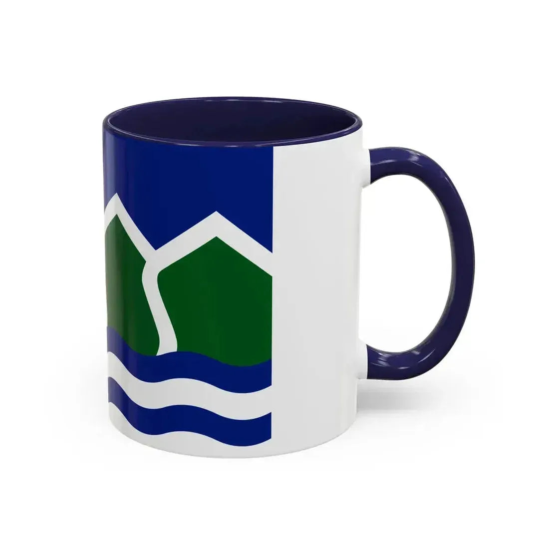 Flag of North Vancouver British Columbia district municipality Canada - Accent Coffee Mug - Go Mug Yourself