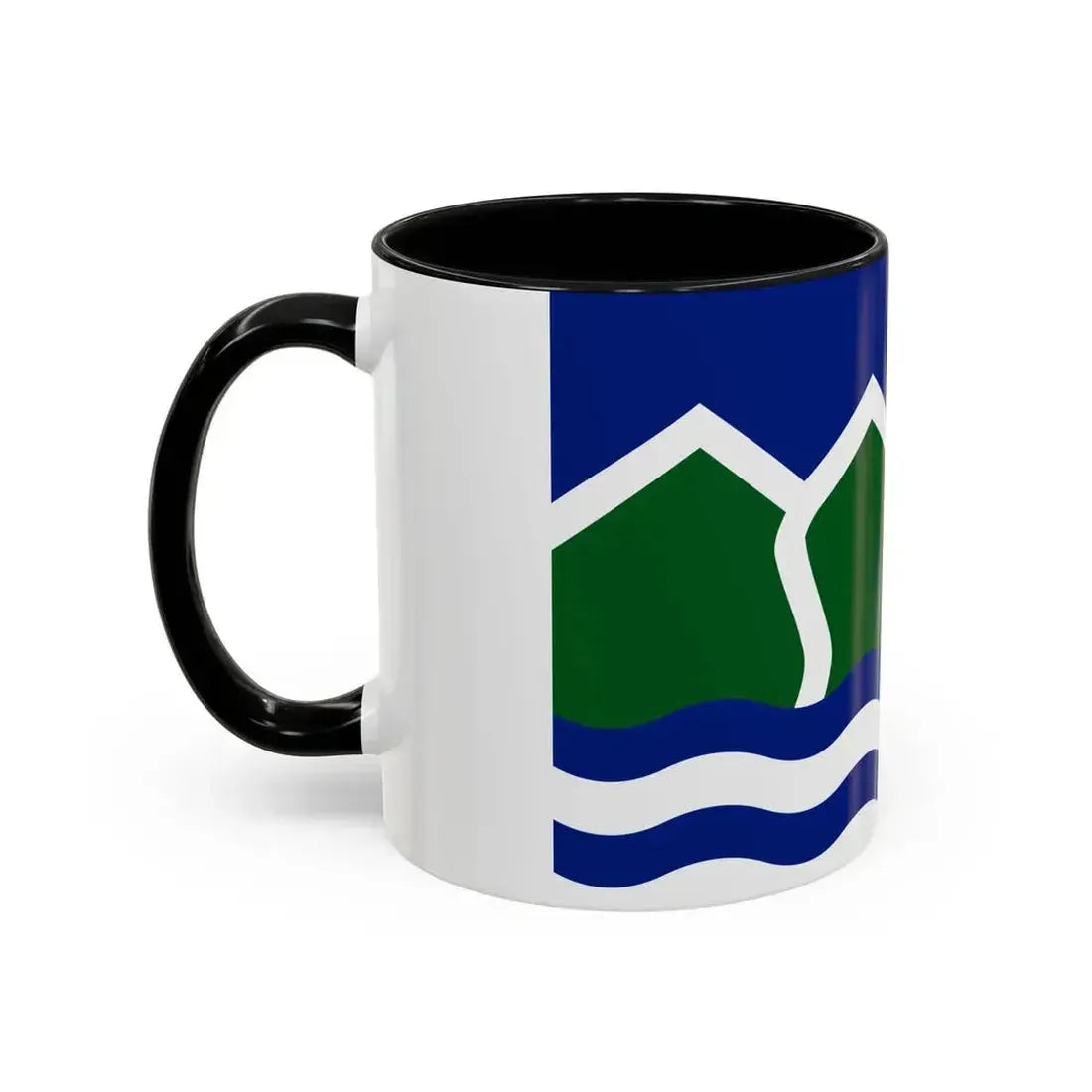 Flag of North Vancouver British Columbia district municipality Canada - Accent Coffee Mug - Go Mug Yourself