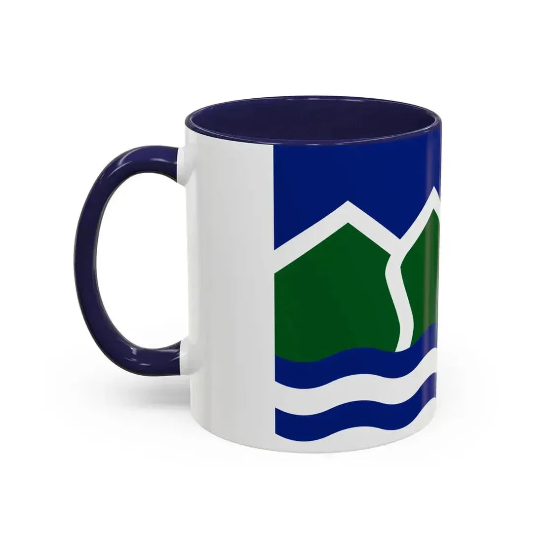 Flag of North Vancouver British Columbia district municipality Canada - Accent Coffee Mug - Go Mug Yourself
