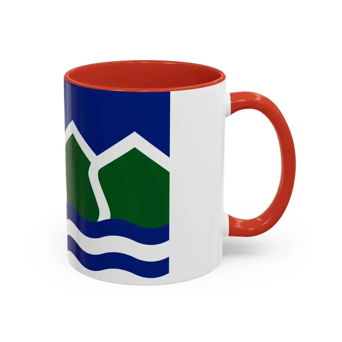 Flag of North Vancouver British Columbia district municipality Canada - Accent Coffee Mug - Go Mug Yourself