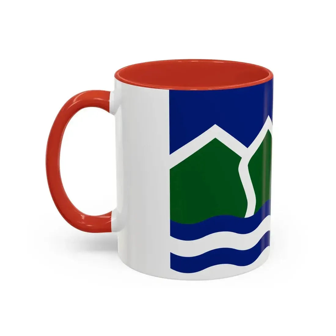 Flag of North Vancouver British Columbia district municipality Canada - Accent Coffee Mug - Go Mug Yourself