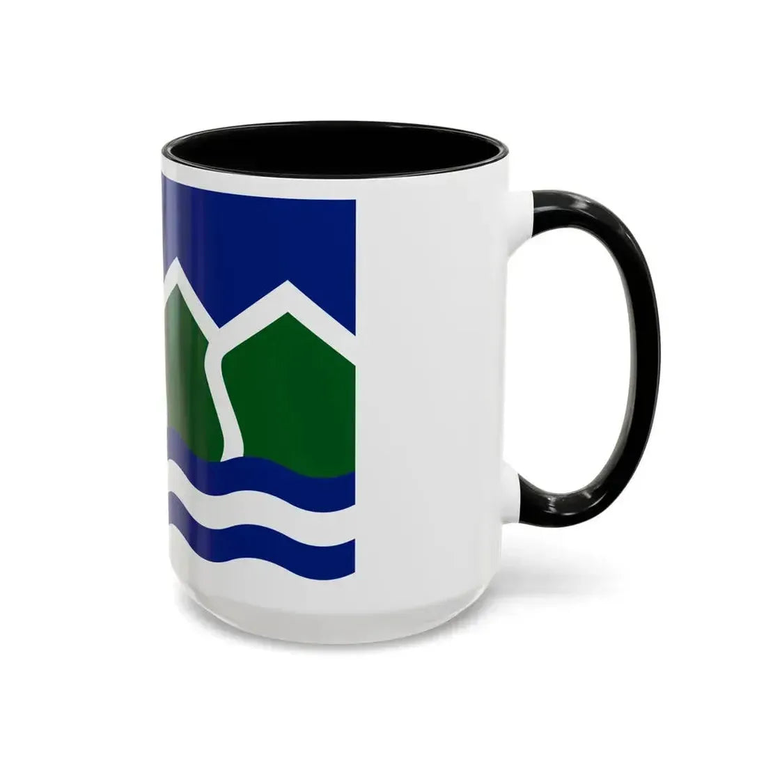 Flag of North Vancouver British Columbia district municipality Canada - Accent Coffee Mug - Go Mug Yourself