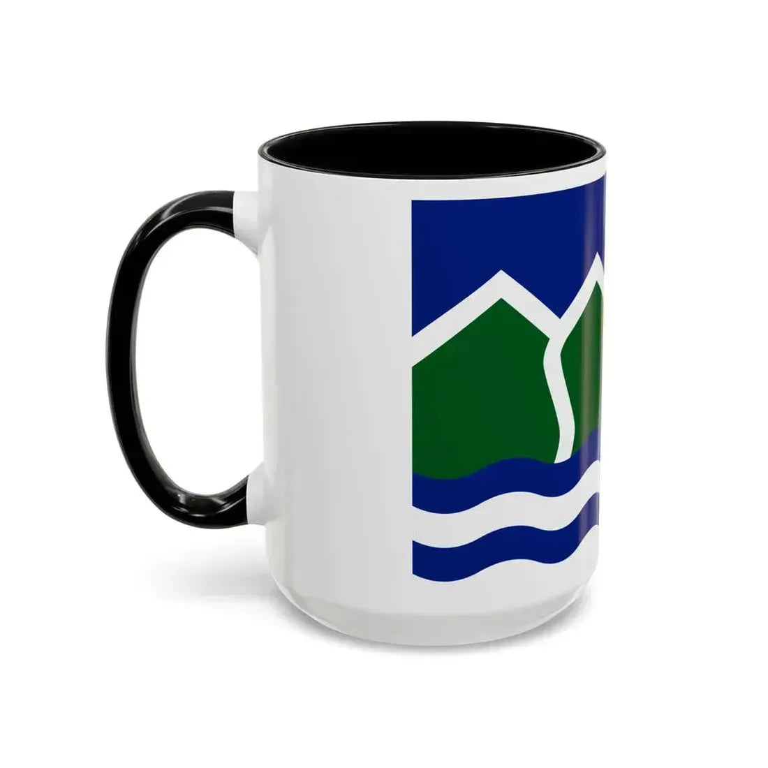 Flag of North Vancouver British Columbia district municipality Canada - Accent Coffee Mug - Go Mug Yourself