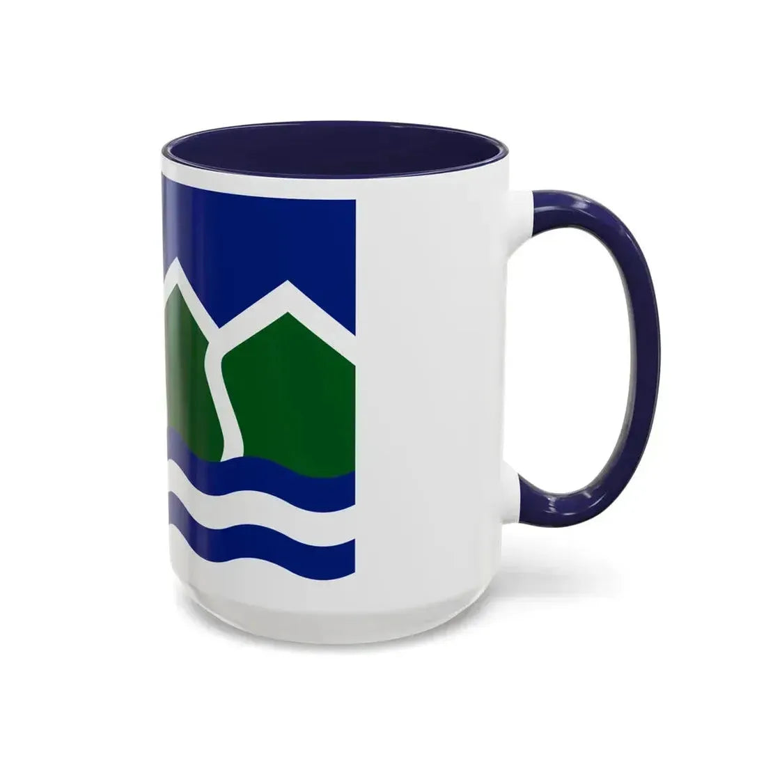 Flag of North Vancouver British Columbia district municipality Canada - Accent Coffee Mug - Go Mug Yourself