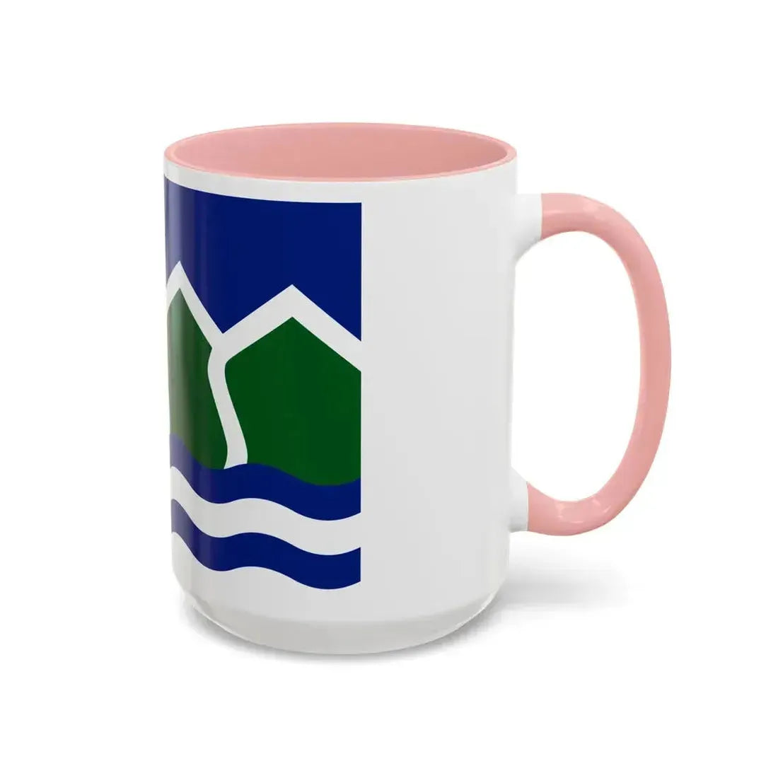 Flag of North Vancouver British Columbia district municipality Canada - Accent Coffee Mug - Go Mug Yourself