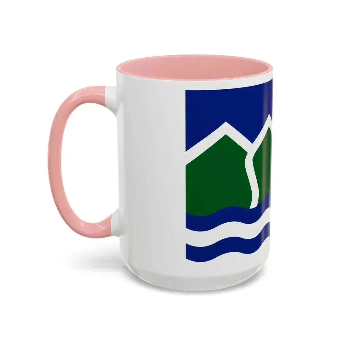 Flag of North Vancouver British Columbia district municipality Canada - Accent Coffee Mug - Go Mug Yourself