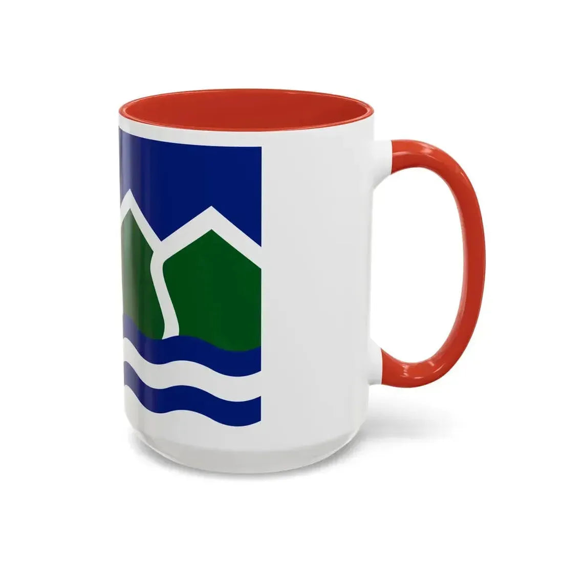 Flag of North Vancouver British Columbia district municipality Canada - Accent Coffee Mug - Go Mug Yourself