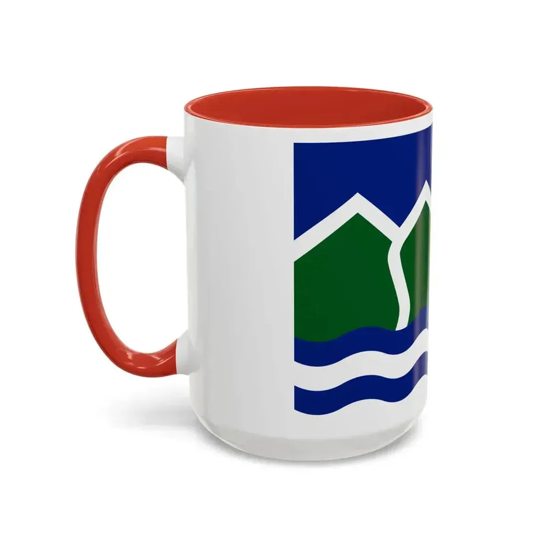 Flag of North Vancouver British Columbia district municipality Canada - Accent Coffee Mug - Go Mug Yourself