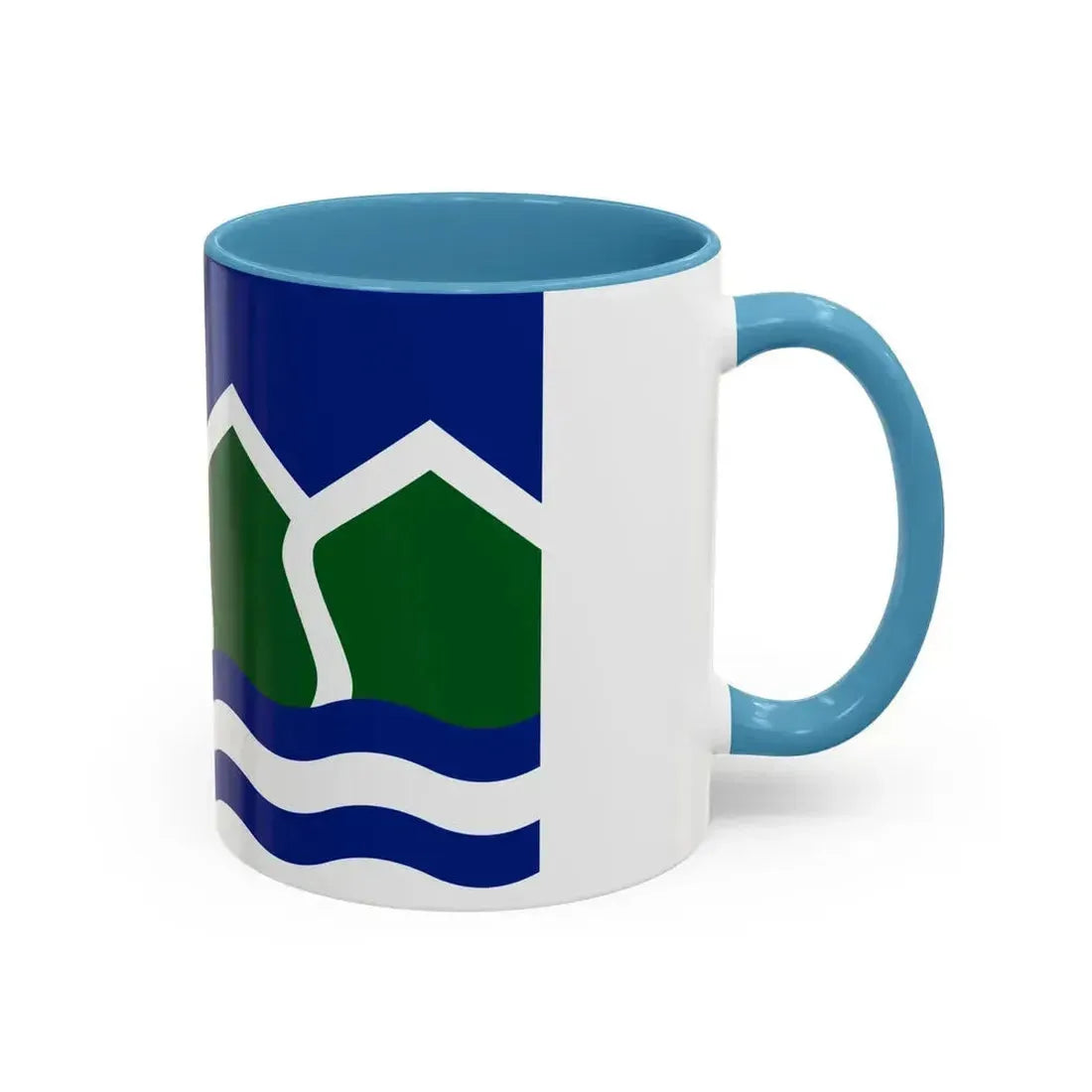 Flag of North Vancouver British Columbia district municipality Canada - Accent Coffee Mug - Go Mug Yourself