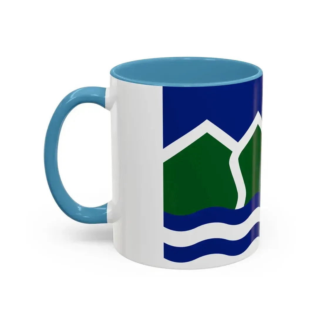 Flag of North Vancouver British Columbia district municipality Canada - Accent Coffee Mug - Go Mug Yourself