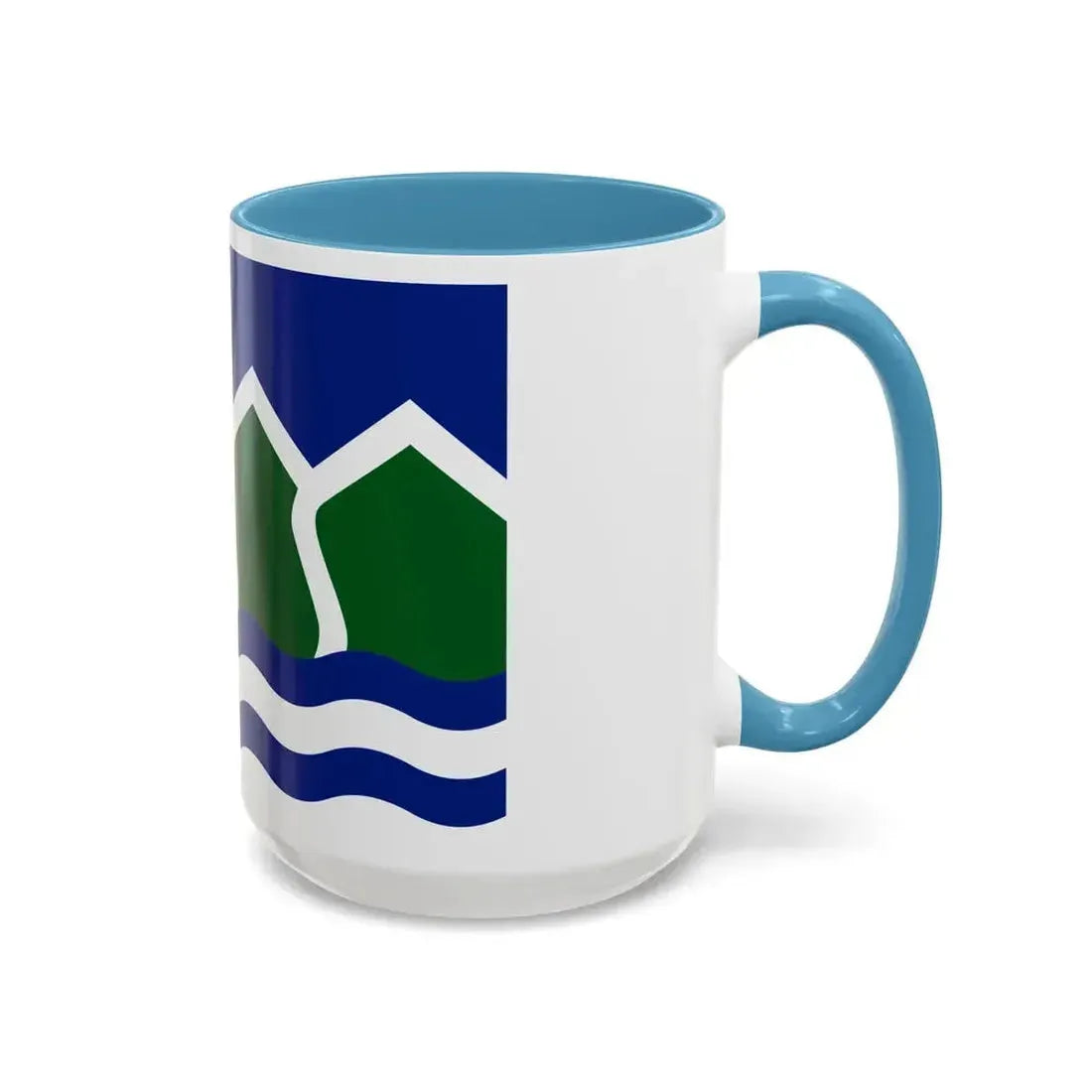 Flag of North Vancouver British Columbia district municipality Canada - Accent Coffee Mug - Go Mug Yourself