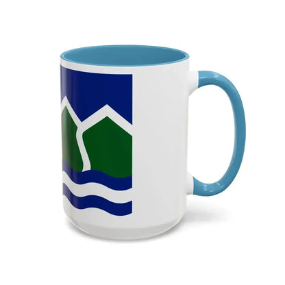Flag of North Vancouver British Columbia district municipality Canada - Accent Coffee Mug - Go Mug Yourself