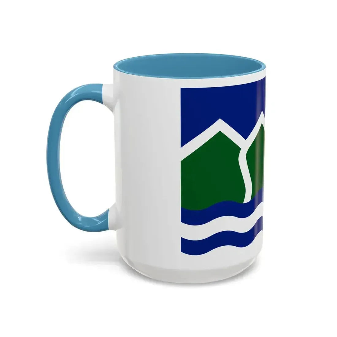 Flag of North Vancouver British Columbia district municipality Canada - Accent Coffee Mug - Go Mug Yourself