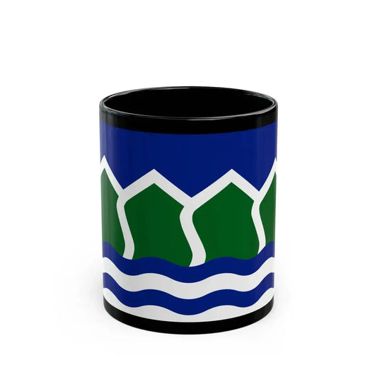 Flag of North Vancouver British Columbia district municipality Canada - Black Coffee Mug 11oz - Go Mug Yourself