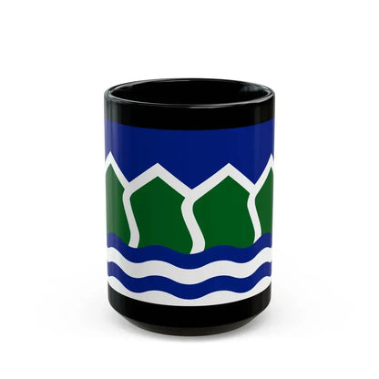Flag of North Vancouver British Columbia district municipality Canada - Black Coffee Mug 15oz - Go Mug Yourself