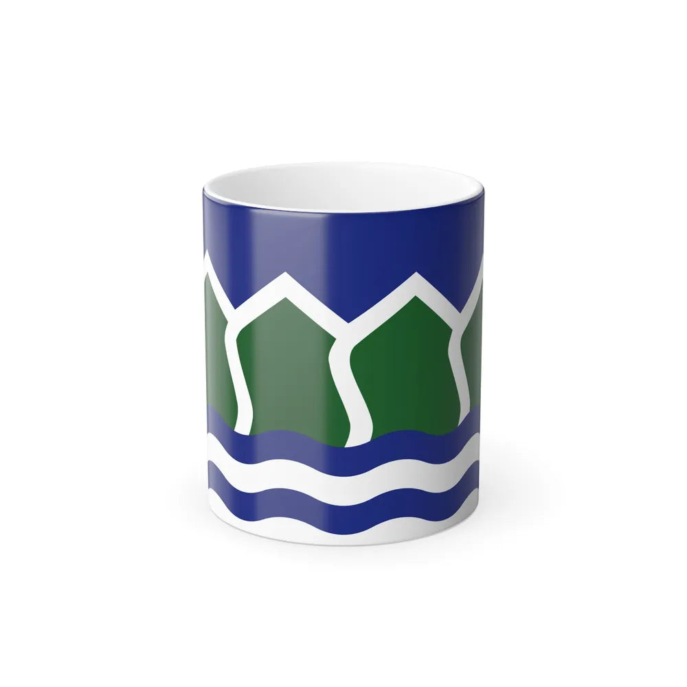 Flag of North Vancouver British Columbia district municipality Canada - Color Changing Coffee Mug-11oz-Go Mug Yourself