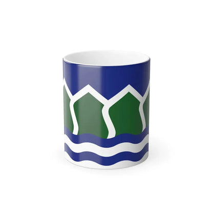 Flag of North Vancouver British Columbia district municipality Canada - Color Changing Coffee Mug 11oz - Go Mug Yourself