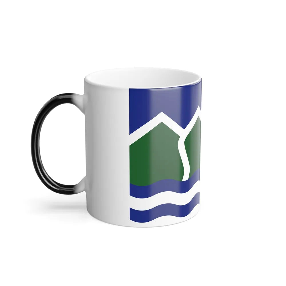 Flag of North Vancouver British Columbia district municipality Canada - Color Changing Coffee Mug-Go Mug Yourself