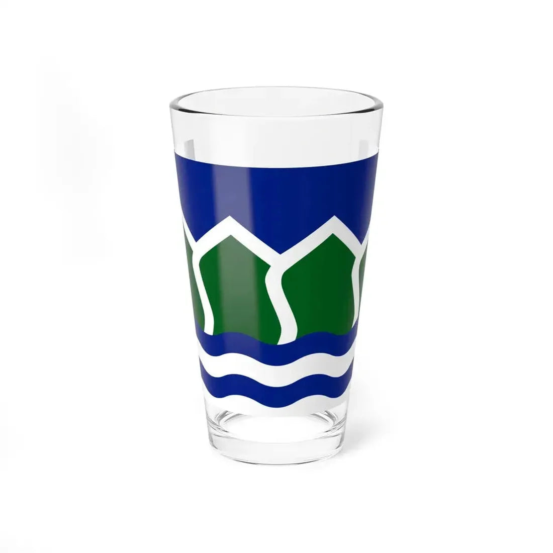 Flag of North Vancouver British Columbia district municipality Canada - Pint Glass 16oz 16oz - Go Mug Yourself