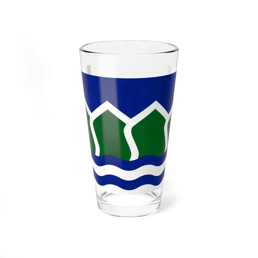 Flag of North Vancouver British Columbia district municipality Canada - Pint Glass 16oz 16oz - Go Mug Yourself