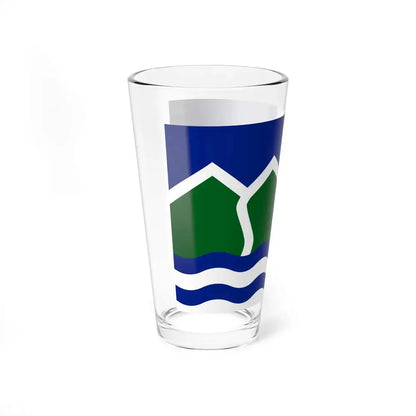Flag of North Vancouver British Columbia district municipality Canada - Pint Glass 16oz - Go Mug Yourself