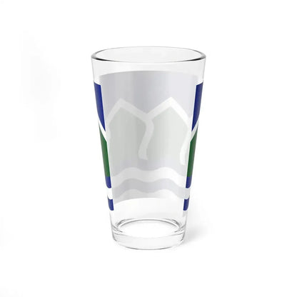 Flag of North Vancouver British Columbia district municipality Canada - Pint Glass 16oz - Go Mug Yourself