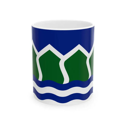 Flag of North Vancouver British Columbia district municipality Canada - White Coffee Mug 11oz - Go Mug Yourself
