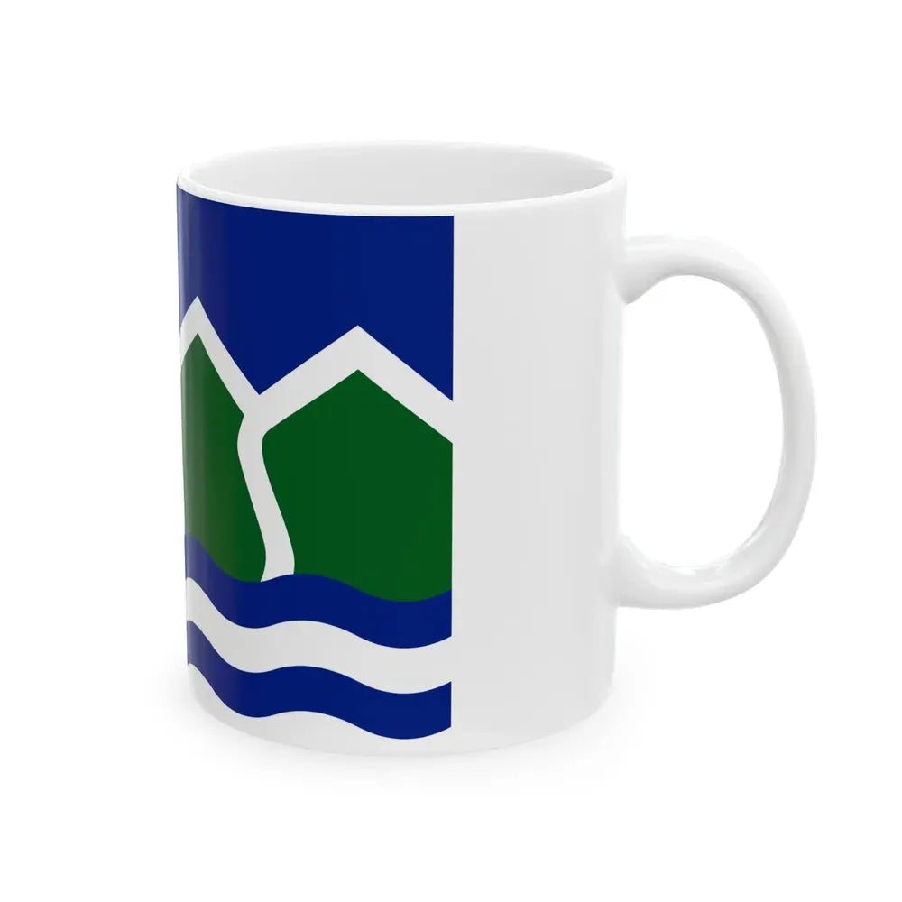 Flag of North Vancouver British Columbia district municipality Canada - White Coffee Mug - Go Mug Yourself